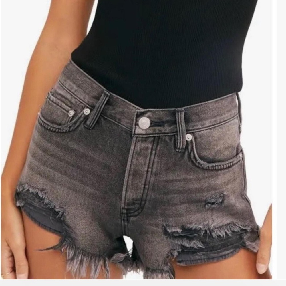 free people jean shorts